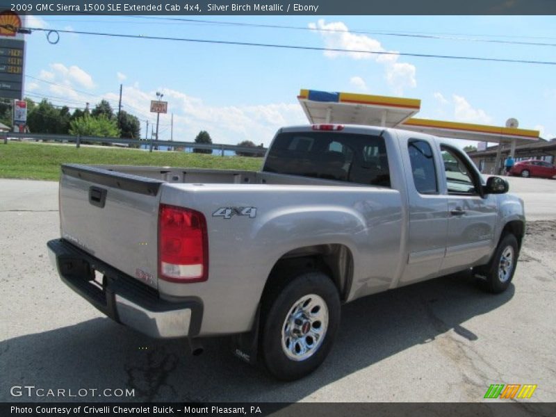 Silver Birch Metallic / Ebony 2009 GMC Sierra 1500 SLE Extended Cab 4x4
