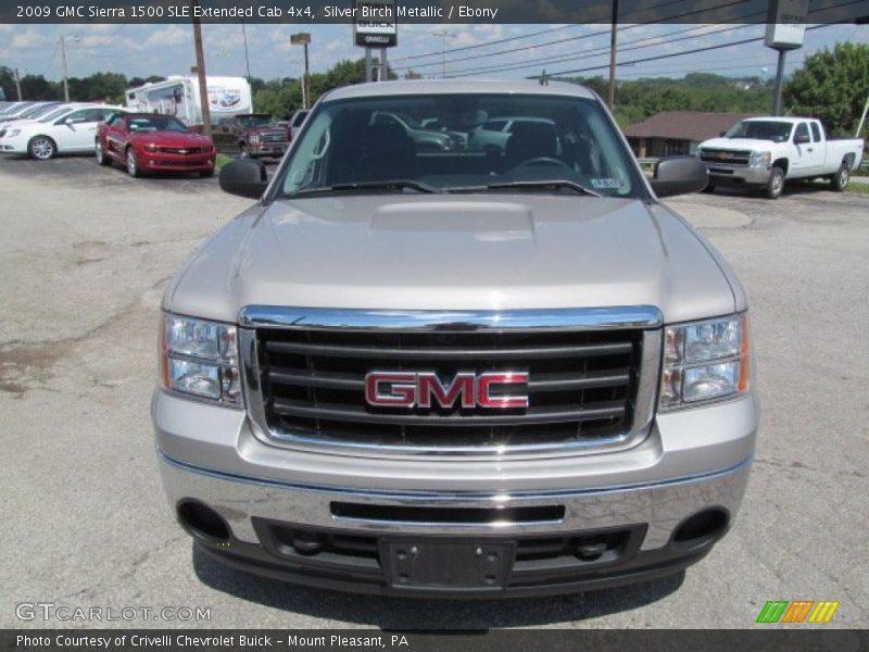 Silver Birch Metallic / Ebony 2009 GMC Sierra 1500 SLE Extended Cab 4x4