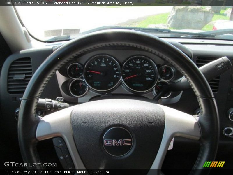 Silver Birch Metallic / Ebony 2009 GMC Sierra 1500 SLE Extended Cab 4x4