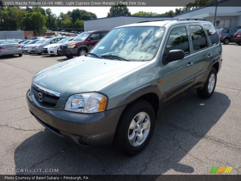 Light Cypress Green Metallic / Dark Flint Gray 2003 Mazda Tribute LX-V6 4WD