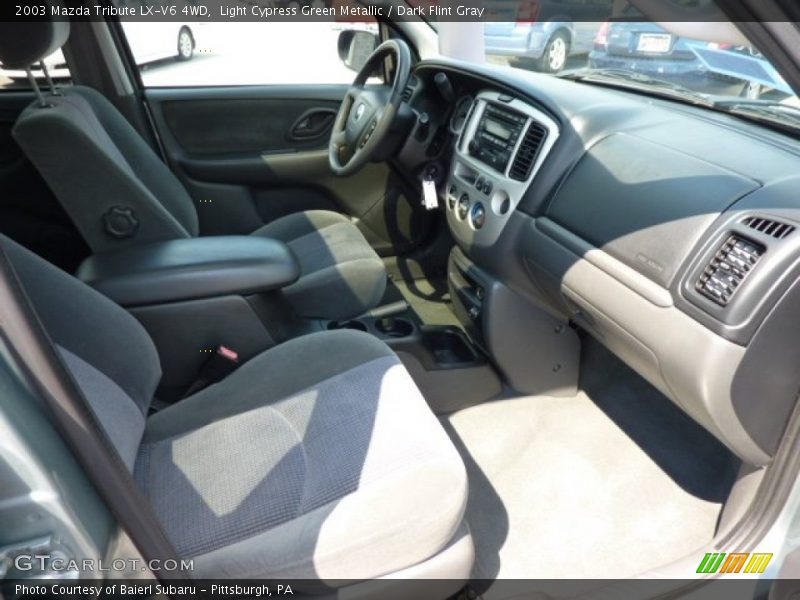 Light Cypress Green Metallic / Dark Flint Gray 2003 Mazda Tribute LX-V6 4WD