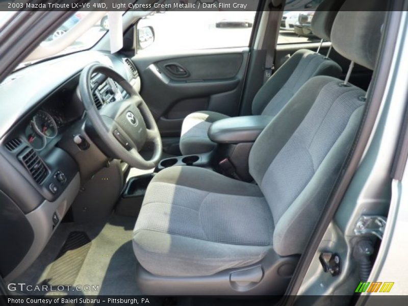 Light Cypress Green Metallic / Dark Flint Gray 2003 Mazda Tribute LX-V6 4WD