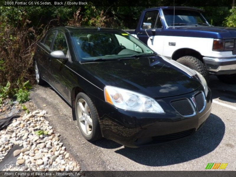 Black / Ebony Black 2008 Pontiac G6 V6 Sedan