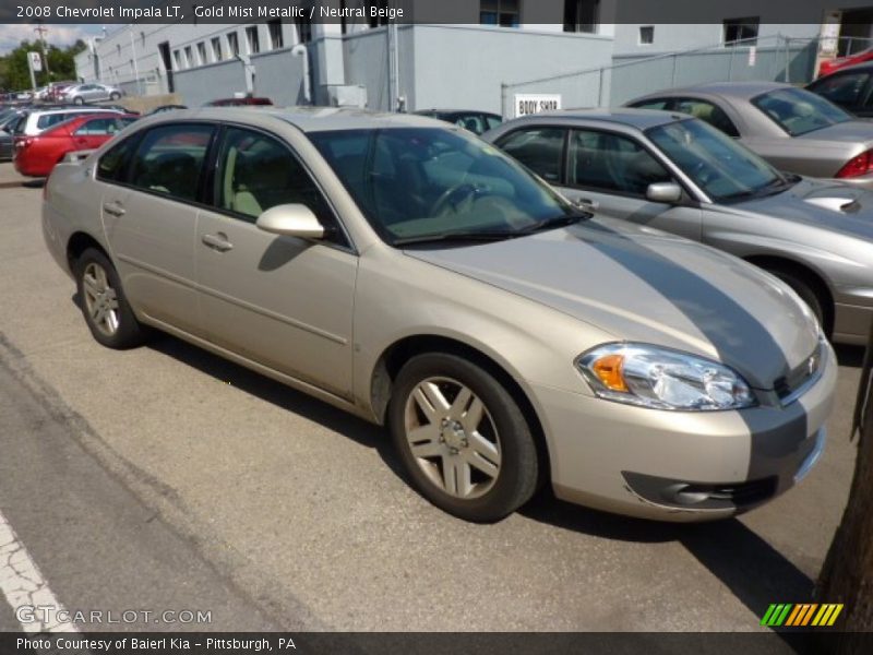 Gold Mist Metallic / Neutral Beige 2008 Chevrolet Impala LT