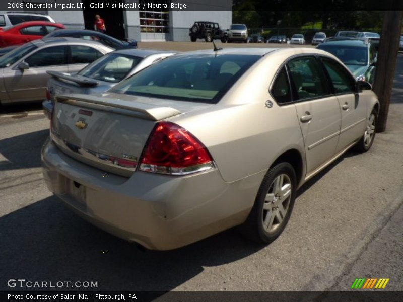 Gold Mist Metallic / Neutral Beige 2008 Chevrolet Impala LT