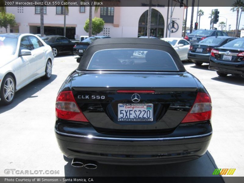 Black / Black 2007 Mercedes-Benz CLK 550 Cabriolet