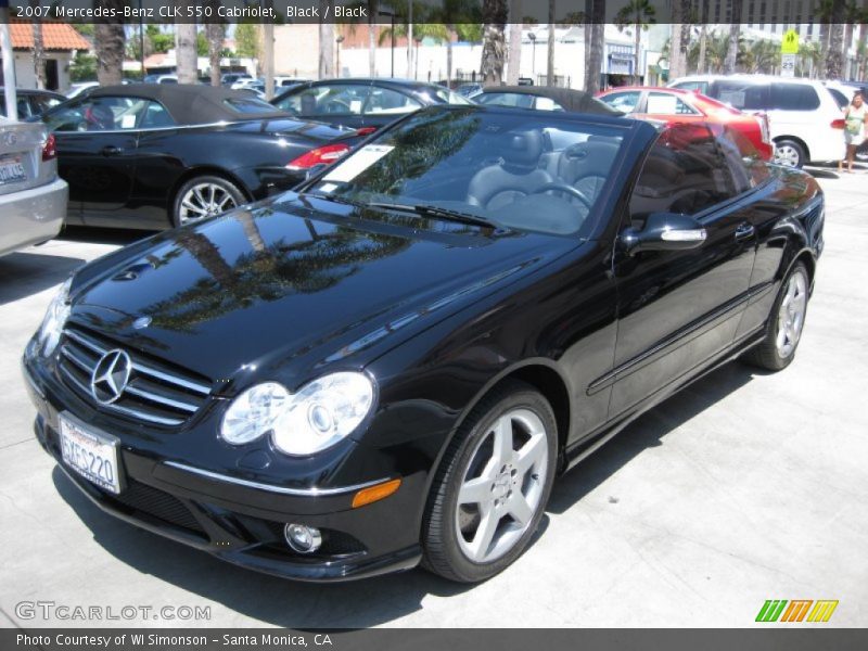 Black / Black 2007 Mercedes-Benz CLK 550 Cabriolet
