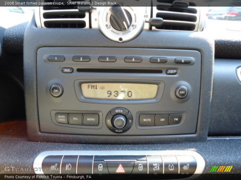 Silver Metallic / Design Black 2008 Smart fortwo passion coupe
