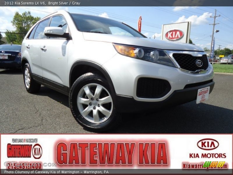 Bright Silver / Gray 2012 Kia Sorento LX V6