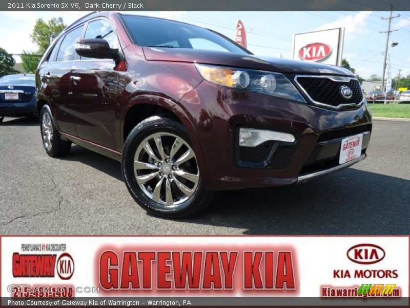 Dark Cherry / Black 2011 Kia Sorento SX V6