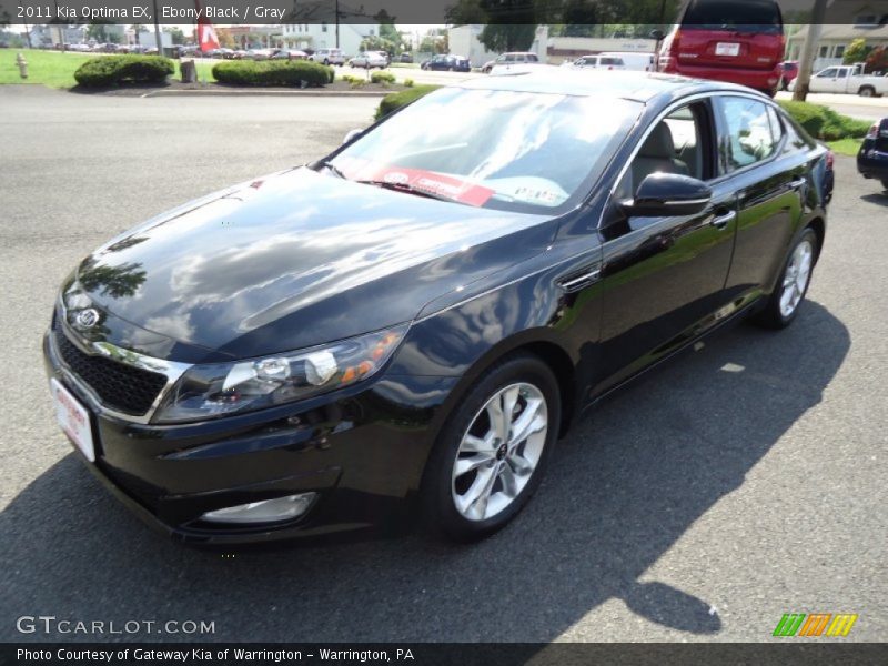 Ebony Black / Gray 2011 Kia Optima EX