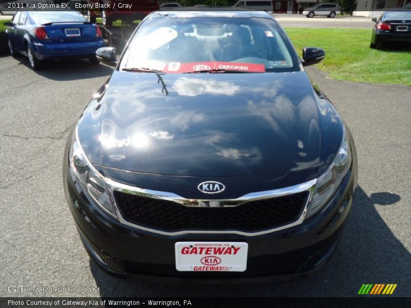 Ebony Black / Gray 2011 Kia Optima EX
