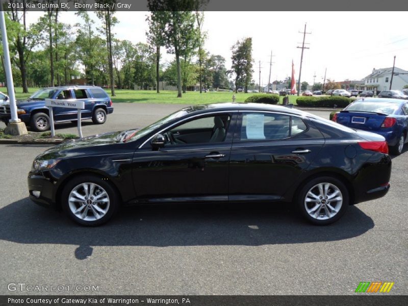 Ebony Black / Gray 2011 Kia Optima EX
