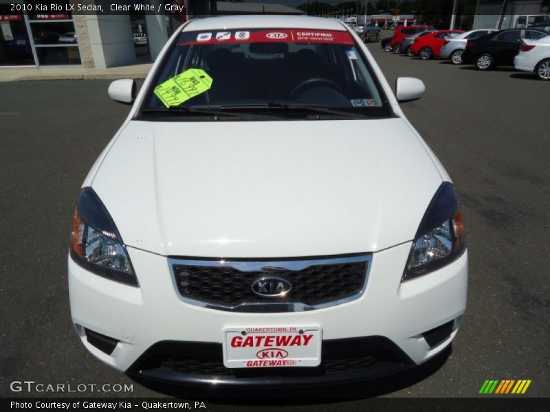 Clear White / Gray 2010 Kia Rio LX Sedan