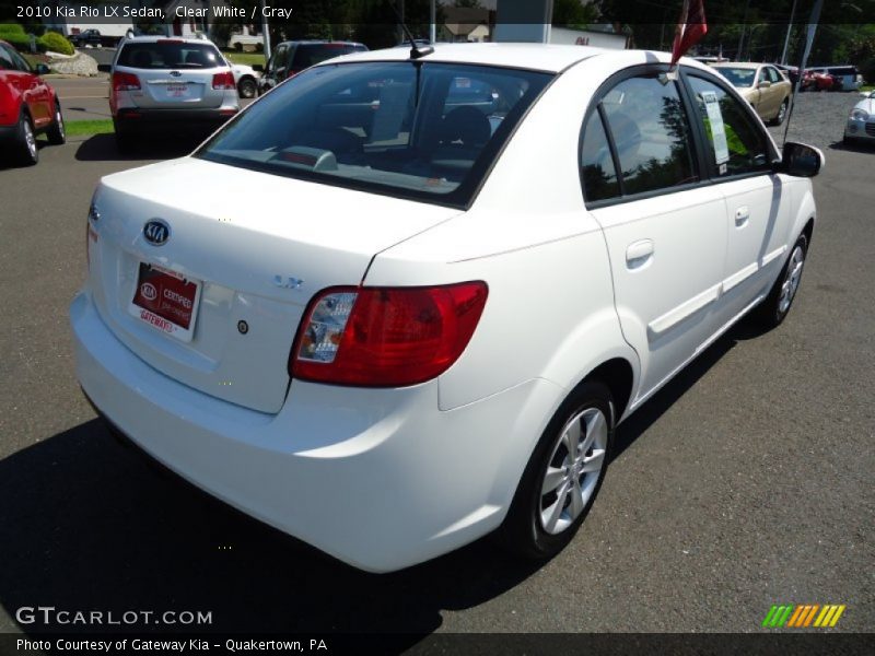 Clear White / Gray 2010 Kia Rio LX Sedan
