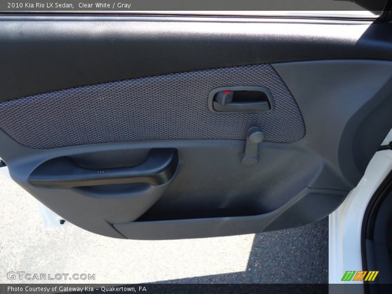 Clear White / Gray 2010 Kia Rio LX Sedan