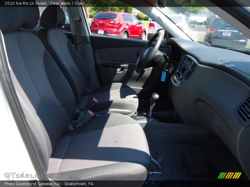 Clear White / Gray 2010 Kia Rio LX Sedan