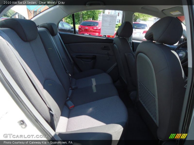 Clear White / Gray 2010 Kia Rio LX Sedan