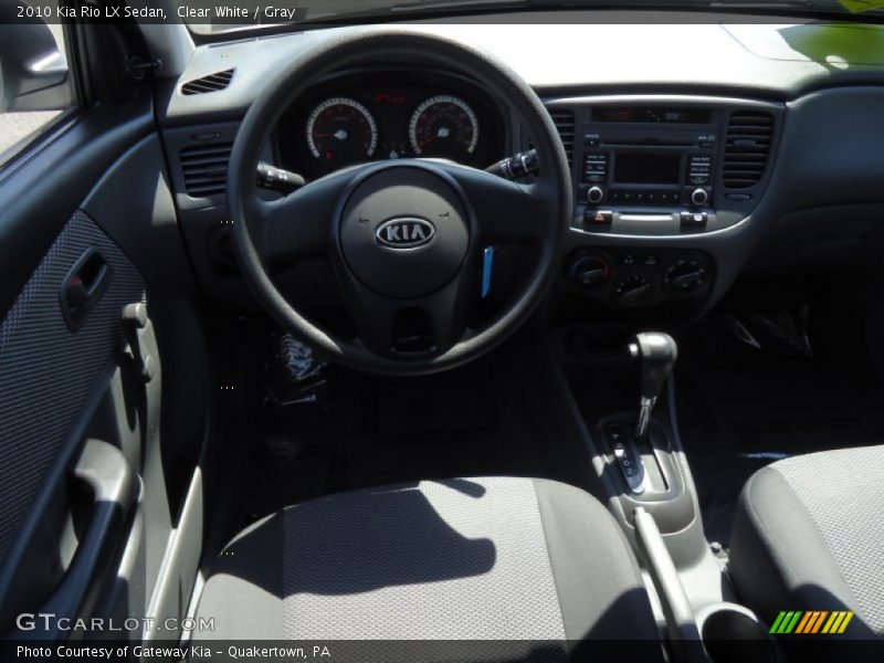 Clear White / Gray 2010 Kia Rio LX Sedan