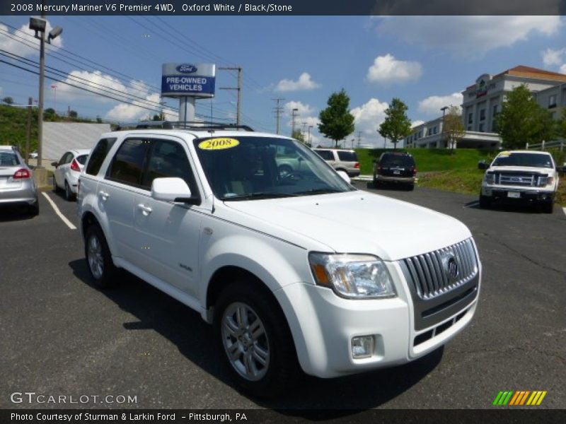 Oxford White / Black/Stone 2008 Mercury Mariner V6 Premier 4WD