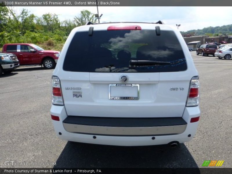 Oxford White / Black/Stone 2008 Mercury Mariner V6 Premier 4WD