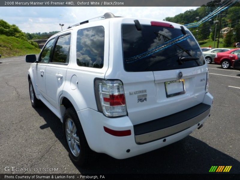 Oxford White / Black/Stone 2008 Mercury Mariner V6 Premier 4WD
