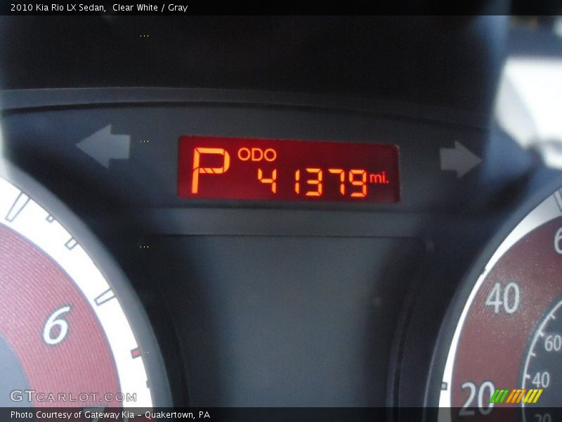 Clear White / Gray 2010 Kia Rio LX Sedan