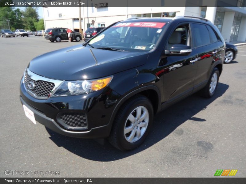 Ebony Black / Gray 2012 Kia Sorento LX V6