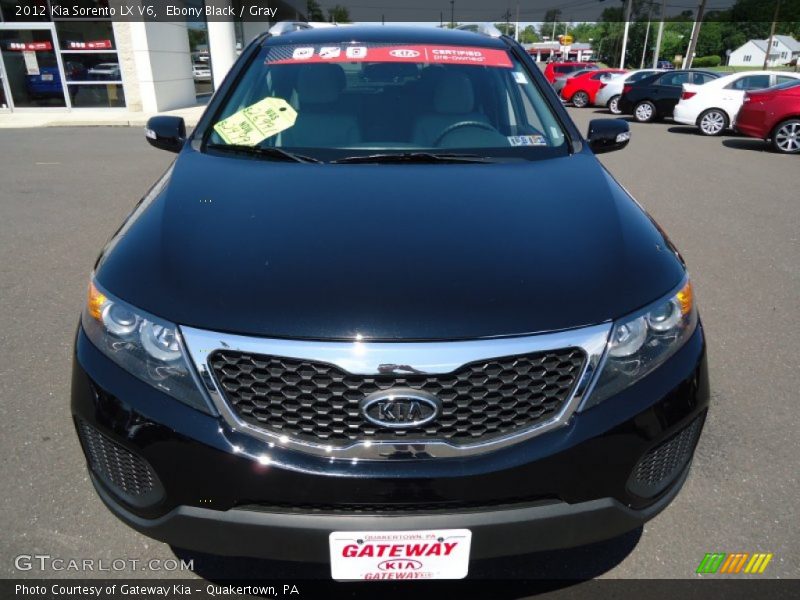 Ebony Black / Gray 2012 Kia Sorento LX V6