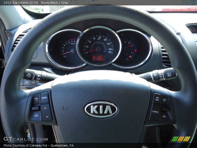 Ebony Black / Gray 2012 Kia Sorento LX V6