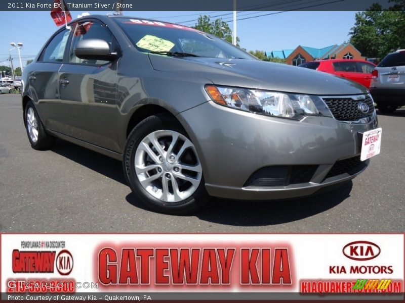 Titanium Silver / Stone 2011 Kia Forte EX
