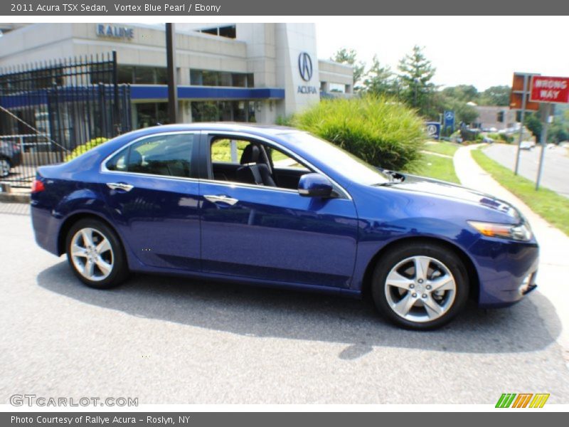Vortex Blue Pearl / Ebony 2011 Acura TSX Sedan