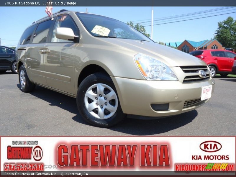 Sunset Gold / Beige 2006 Kia Sedona LX