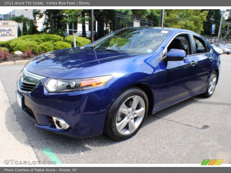 Vortex Blue Pearl / Ebony 2011 Acura TSX Sedan