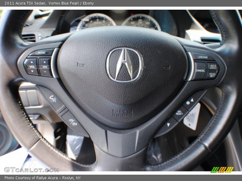 Vortex Blue Pearl / Ebony 2011 Acura TSX Sedan