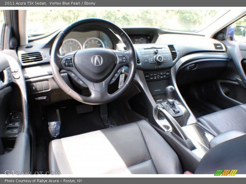 Vortex Blue Pearl / Ebony 2011 Acura TSX Sedan