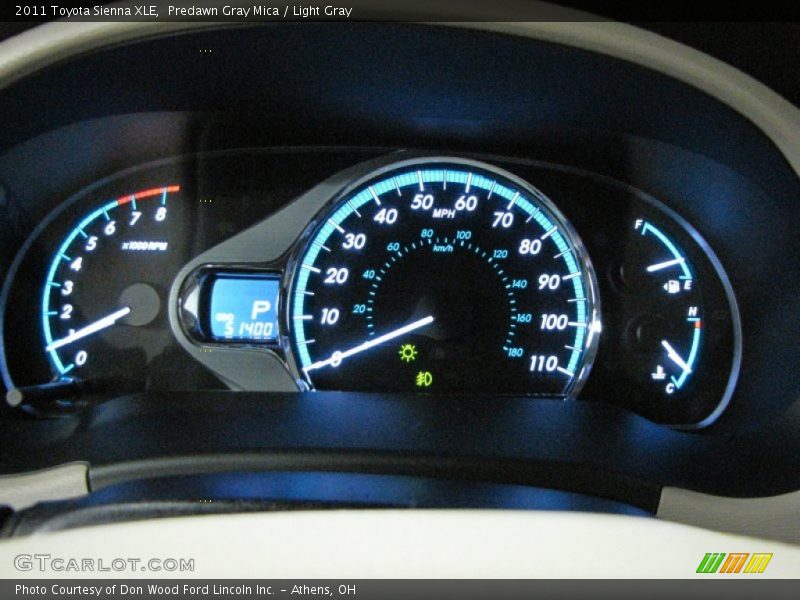 Predawn Gray Mica / Light Gray 2011 Toyota Sienna XLE