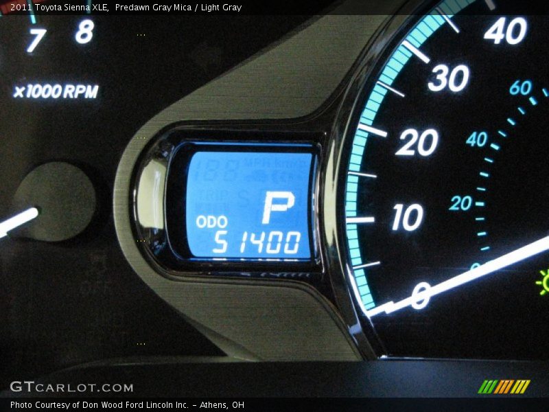 Predawn Gray Mica / Light Gray 2011 Toyota Sienna XLE