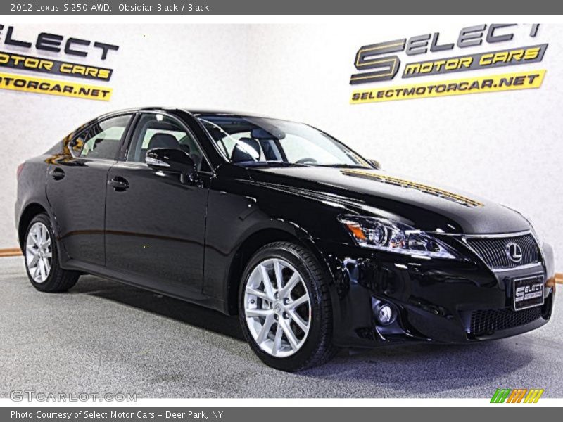 Obsidian Black / Black 2012 Lexus IS 250 AWD