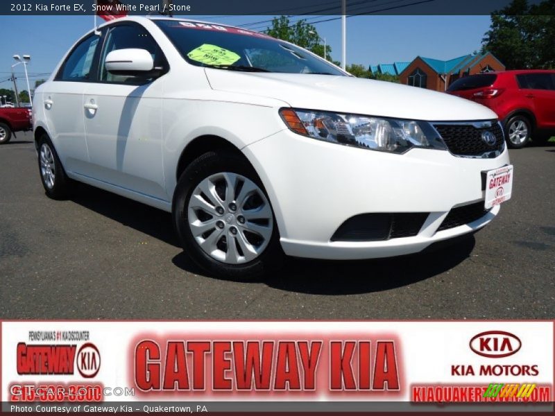 Snow White Pearl / Stone 2012 Kia Forte EX