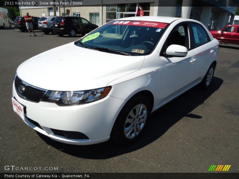 Snow White Pearl / Stone 2012 Kia Forte EX