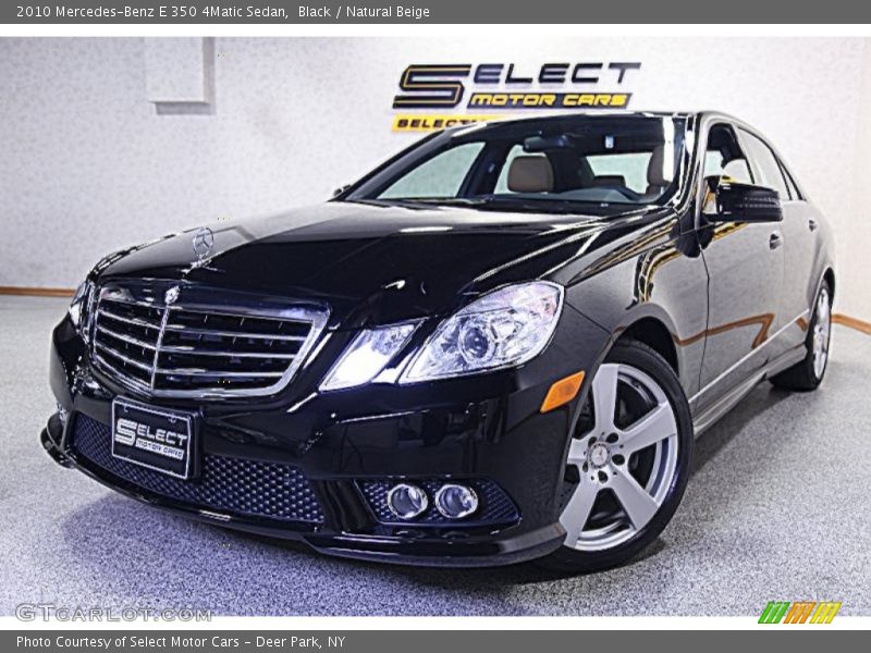 Black / Natural Beige 2010 Mercedes-Benz E 350 4Matic Sedan