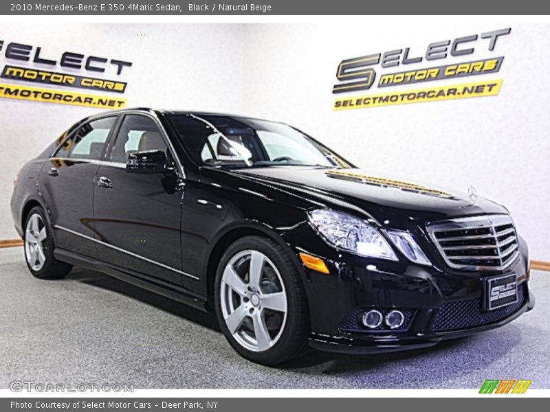Black / Natural Beige 2010 Mercedes-Benz E 350 4Matic Sedan