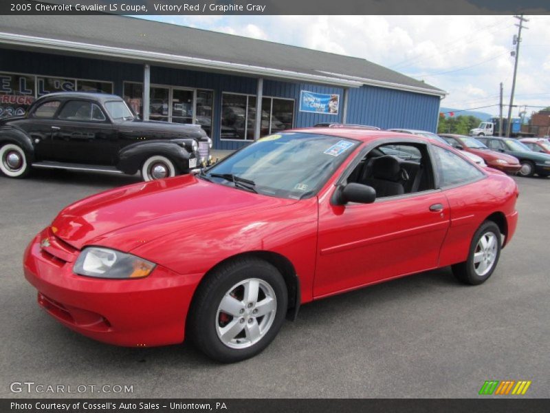 Victory Red / Graphite Gray 2005 Chevrolet Cavalier LS Coupe
