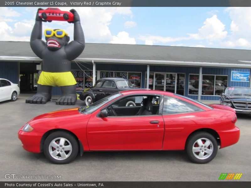 Victory Red / Graphite Gray 2005 Chevrolet Cavalier LS Coupe