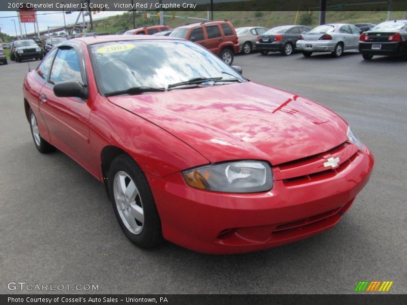 Victory Red / Graphite Gray 2005 Chevrolet Cavalier LS Coupe