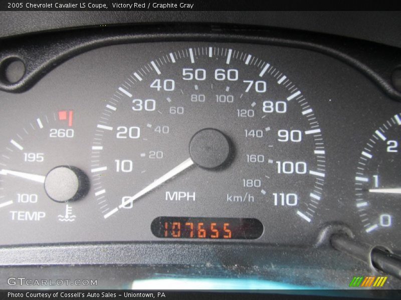 Victory Red / Graphite Gray 2005 Chevrolet Cavalier LS Coupe