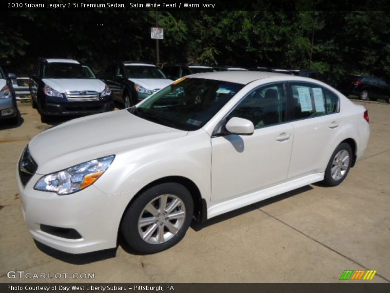 Satin White Pearl / Warm Ivory 2010 Subaru Legacy 2.5i Premium Sedan