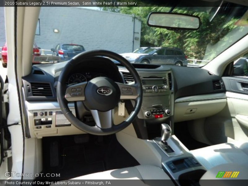 Satin White Pearl / Warm Ivory 2010 Subaru Legacy 2.5i Premium Sedan