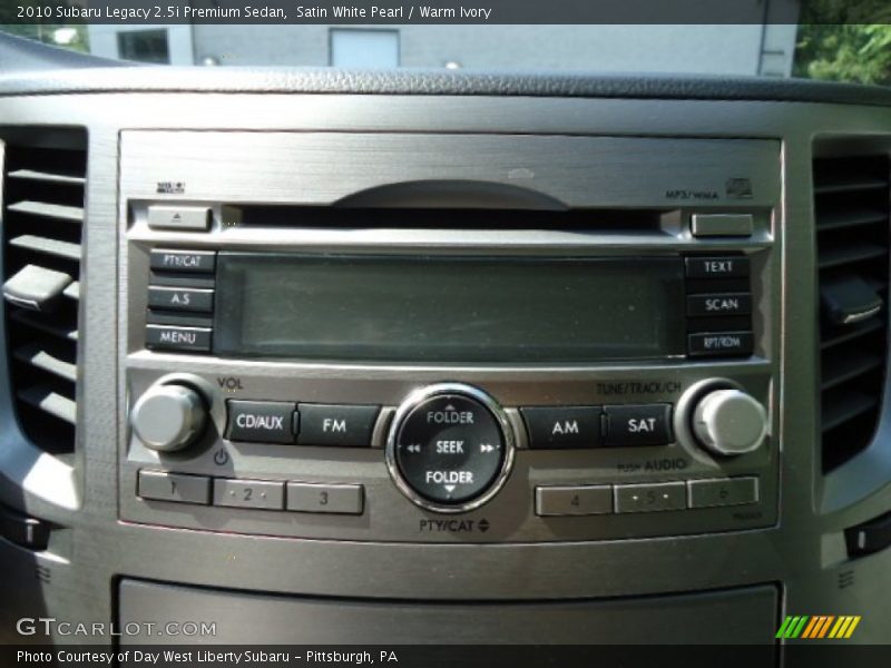 Satin White Pearl / Warm Ivory 2010 Subaru Legacy 2.5i Premium Sedan